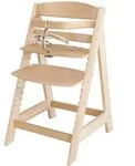 Roba Hochstuhl, Natur, Holzwerkstoff, 1-Sitzer, 44.5x80x54 cm, Babym&ouml;bel,