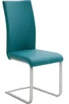Novel Schwingstuhl, Edelstahl, Petrol, Metall, Textil, Flachrohr, 42x102x58 cm,