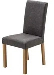 Carryhome Stuhl, Anthrazit, Buche, Textil, Buche, massiv, eckig, 44x92x57 cm,