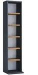 Mid.you Cd-Regal Elementa, Schwarz, Honigeiche, Holzwerkstoff, 5 F&auml;cher, 21x92x20