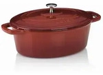 Kela Br&auml;ter Calido, Rot, Metall, 4 L, oval, 23x11x29 cm, Kochen, T&ouml;pfe,...