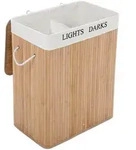 W&auml;schekorb, Ecru, Textil, Naturmaterialien, 100 L, rechteckig, 52x63x32 cm,