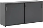 Mid.you Aktenschrank, Anthrazit, Holzwerkstoff, 2 F&auml;cher, 160x84.2x41 cm, Beim&ouml;bel