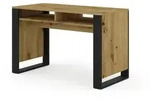 Petits-meubles Schreibtisch, Schwarz, Holzwerkstoff, 120x75x55 cm, Arbeitszimmer,