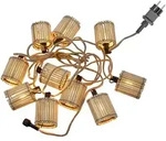 Newgarden Lichterkette Okinawa, Braun, Nickel, Naturmaterialien, Uni, 800 cm, einfach