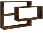 vidaXL Wandregal, Dunkelbraun, Holz, Strukturbuche, Rechteckig, 104x58.5x20 cm,