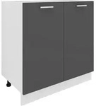 Mid.you K&uuml;chenunterschrank, Anthrazit, Wei&szlig;, Holzwerkstoff, 1 F&auml;cher,...