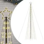 vidaXL Weihnachtsbaum, Wei&szlig;, Metall, 500 cm, Dekoration, Weihnachtsdekoration,