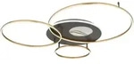 Globo Led-Deckenleuchte Invertina, Anthrazit, Opal, Gold, Metall, Kunststoff,