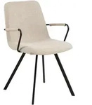 Mid.you Armlehnstuhl, Beige, Metall, Textil, eckig, 55.5x85x50.5 cm, Fsc,...