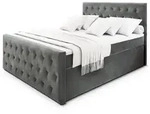 Masseno Boxbett, Grau, Holz, H2 + H3, 140x200 cm, Schlafzimmer, Betten,