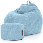 Green Bean Xxl-Sitzsack, Hellblau, Textil, F&uuml;llung: Styroporkugeln, Oval,...