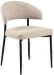 Mid.you Stuhl, Beige, Textil, rund, 56x77x55 cm, Esszimmer, St&uuml;hle,