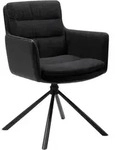 Mid.you Armlehnstuhl Logan, Anthrazit, Schwarz, Metall, Textil, 59x88x63 cm,