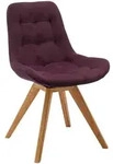Carryhome Stuhl, Bordeaux, Textil, Wildeiche, massiv, konisch, 56x84x63 cm,