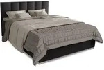 Juskys Boxbett, Schwarz, Textil, 180x200 cm, Schlafzimmer, Betten, Boxspringbetten