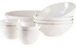M&auml;ser Sch&uuml;sselset Frozen, Wei&szlig;, Keramik, 9-teilig, rund, 26x7.5x26 cm, Essen...