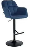 CLP Barhocker, Blau, Textil, 57x97x59 cm, Esszimmer, Barm&ouml;bel, Barhocker
