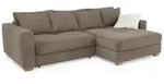 luma-home Ecksofa-Dauerschl&auml;fer, Braun, Holz, 3-Sitzer, F&uuml;llung: Polyurethan (Pur),