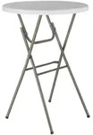 tectake Stehtisch, Wei&szlig;, Metall, Sprichwort/Zitat, 80x110x80 cm, Esszimmer,
