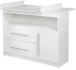 Roba Wickelkommode, Wei&szlig;, Holzwerkstoff, 2 Schubladen, Rechteckig, 117x98x75 cm,