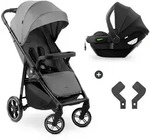 Hauck Kinderwagenset Shop N Care Travel Set, Grau, Metall, Textil, 2-teilig,