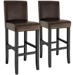 tectake Barhocker, Braun, Leder, 40x107x41 cm, Esszimmer, Barm&ouml;bel, Barhocker
