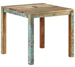 vidaXL Esstisch, Mehrfarbig, Holz, Altholz, Quadratisch,Rechteckig, 82x76x80 cm,