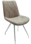 Novel Stuhl, Taupe, Edelstahl, Metall, Textil, Rundrohr, 51x89x66 cm, Esszimmer,