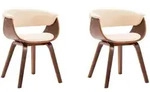 vidaXL Esszimmerst&uuml;hle, Creme, Leder, 51x72x59.5 cm, Esszimmer, St&uuml;hle,