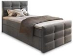 Masseno Boxbett, Grau, Holz, H2 + H3, 80x200 cm, Schlafzimmer, Betten,