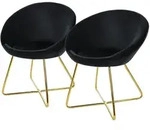 Ml-Design Esszimmerst&uuml;hle, Schwarz, Metall, 2-Sitzer, 58x74x65 cm, Esszimmer,