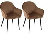 CLP Armlehnenstuhl, Braun, Metall, 60x84x60 cm, Esszimmer, St&uuml;hle, Esszimmerst&uuml;hle,