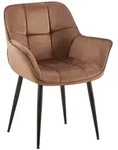 CLP Armlehnenstuhl, Braun, Metall, 65x85x58 cm, Esszimmer, St&uuml;hle,...