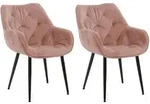 CLP Armlehnenstuhl, Rosa, Metall, 58x83x62 cm, Esszimmer, St&uuml;hle, Esszimmerst&uuml;hle,
