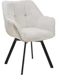 CLP Armlehnenstuhl, Creme, Metall, 60x81x59 cm, Esszimmer, St&uuml;hle, Esszimmerst&uuml;hle,