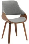 CLP Esszimmerstuhl, Dunkelgrau, Walnuss, Holz, 52x86x54 cm, Esszimmer, St&uuml;hle,