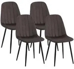 CLP Stuhl, Braun, Metall, 45x88x54 cm, Esszimmer, St&uuml;hle, Esszimmerst&uuml;hle,