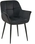 CLP Armlehnenstuhl, Schwarz, Metall, 65x85x58 cm, Esszimmer, St&uuml;hle,