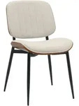 CLP Stuhl, Creme, Walnuss, Metall, 49x83x57 cm, Esszimmer, St&uuml;hle,...