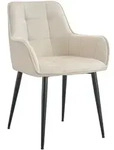 CLP Esszimmerstuhl, Creme, Metall, 58x86x62 cm, Esszimmer, St&uuml;hle, Esszimmerst&uuml;hle,