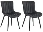 CLP Stuhl, Schwarz, Metall, 50x81x61 cm, Esszimmer, St&uuml;hle, Esszimmerst&uuml;hle,