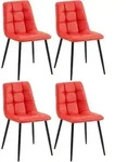 CLP Stuhl, Rot, Metall, 45x84x55 cm, Esszimmer, St&uuml;hle, Esszimmerst&uuml;hle,