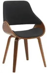 CLP Esszimmerstuhl, Schwarz, Walnuss, Holz, 52x86x54 cm, Esszimmer, St&uuml;hle,