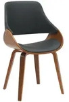 CLP Esszimmerstuhl, Schwarz, Walnuss, Holz, 52x86x54 cm, Esszimmer, St&uuml;hle,
