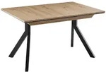 Cantus Esstisch, Schwarz, Eiche Artisan, Metall, Holzwerkstoff, rechteckig,...