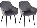 CLP Armlehnenstuhl, Dunkelgrau, Metall, 60x84x60 cm, Esszimmer, St&uuml;hle,