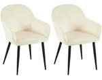 CLP Armlehnenstuhl, Creme, Metall, 60x84x60 cm, Esszimmer, St&uuml;hle, Esszimmerst&uuml;hle,