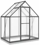 vidaXL Gew&auml;chshaus, Grau, Metall, 114x202x169 cm, Gartenzubeh&ouml;r,...