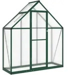 vidaXL Gew&auml;chshaus, Gr&uuml;n, Metall, 58x195x169 cm, Gartenzubeh&ouml;r,...